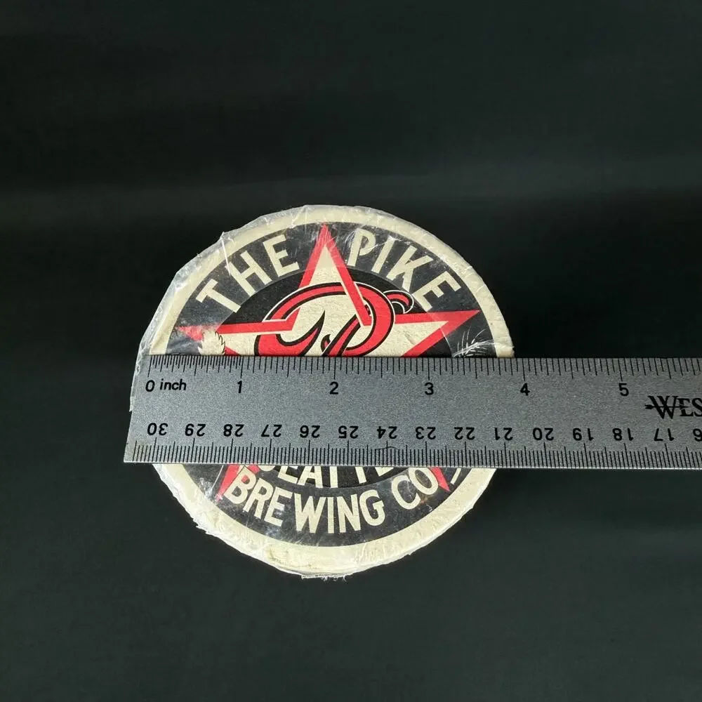 SET OF 85 THE PIKE SEATTLE BREWING CO. 4 INCH ROUND BEER COASTER RARE VINTAGE